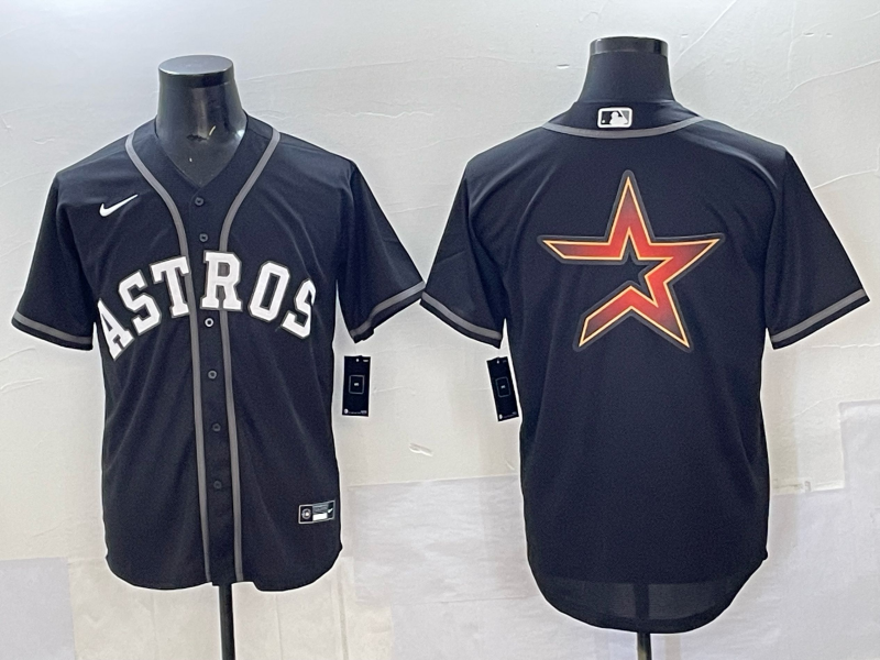 Men Houston Astros blank black 2025 Nike MLB Jersey 009->houston astros->MLB Jersey